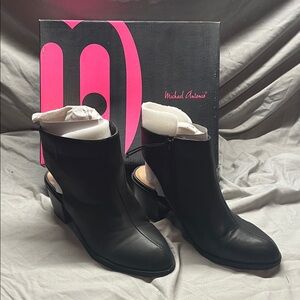 Michael Antonio Black Heeled Ankle Boots